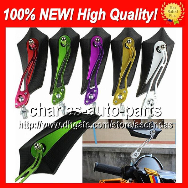 10 Pairs/Lot 5 colors Motorcycle Chrome Mirror Rear view Mirrors Rearview side mirror Hand Mirror Rearview handlebar Mirrors No.: 11