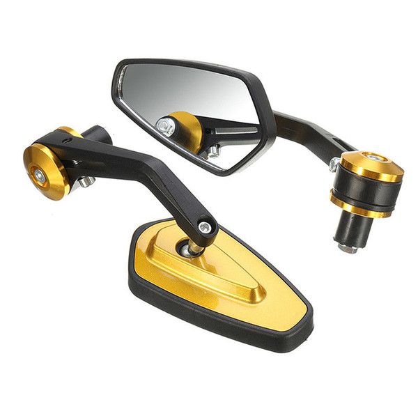 1 Pair 7/8 Universal Motorcycle Handle Bar End Aluminum Rearview Side Mirror