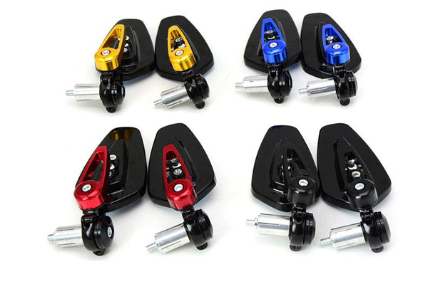 4Color CNC Aluminum Universal Motorcycle 7/8 In Handle Bar End Rearview Side Mirrors