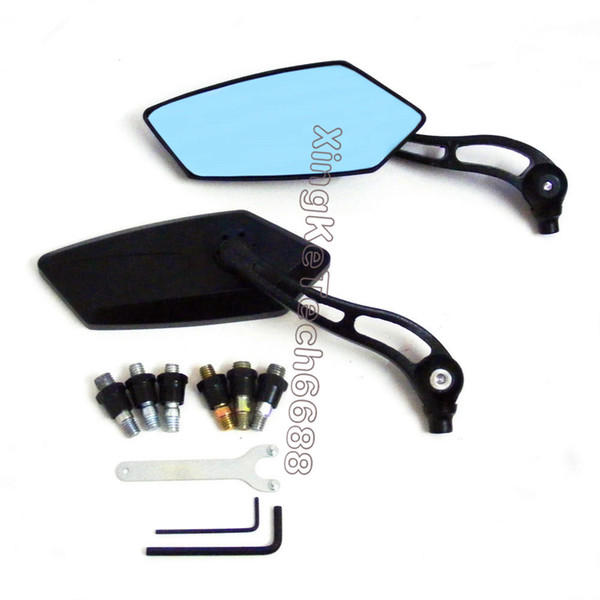 Universal Motorcycle Rearview Side Mirrors Fit Sports bike Choppers Cruiser