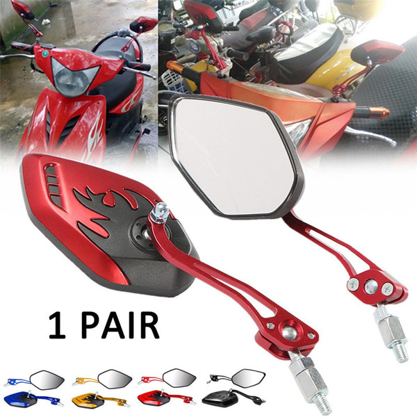 2PCS/Set Universal Motorcycle Rearview Mirrors Motorbike Rotation Motorcycle Motorbike Scooter Side Mirrors 8 / 10mm