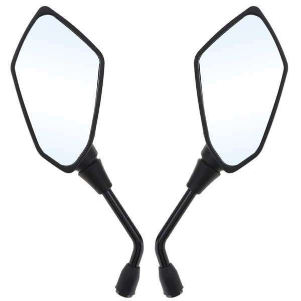 2pcs 10mm Black Snakeskin Modified Plated Universal Motorcycle Rearview Mirror Round Iron Mirror for Motorcycle MFF_212