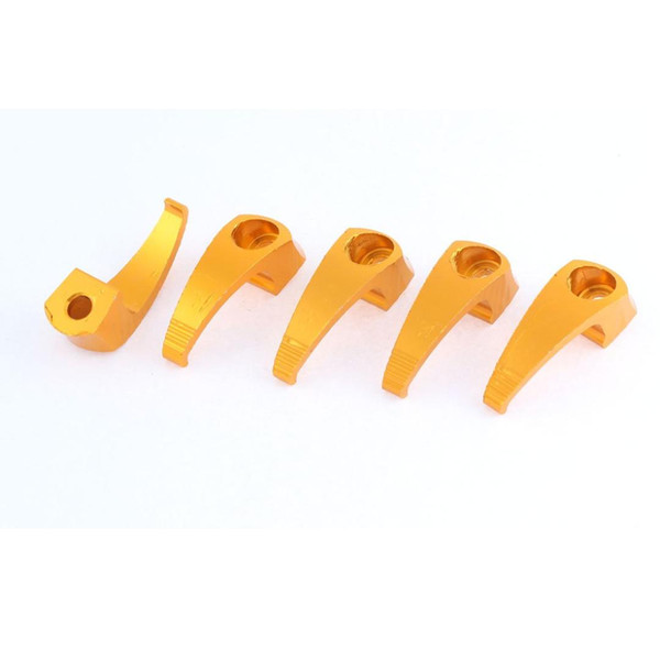 uxcell a15072700ux0153 5 Pcs Gold Tone Aluminum Alloy Luggage Hanging Motorcycle Hook Holder, 5 Pack