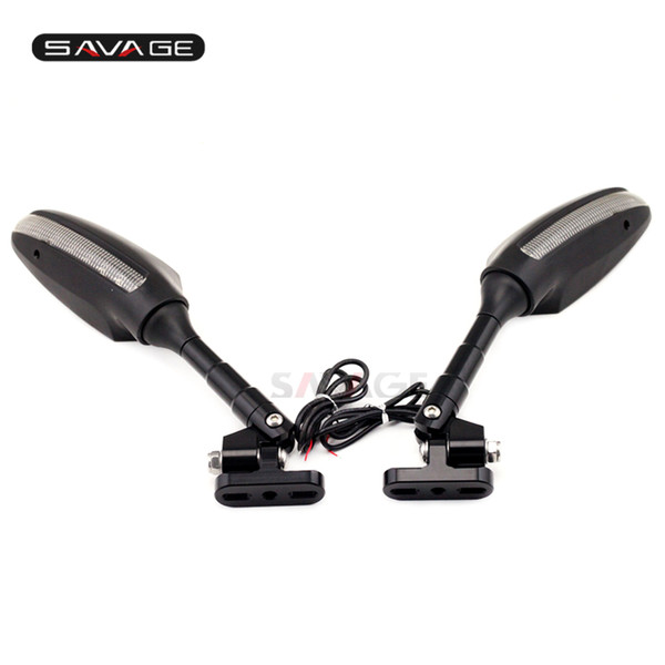 Rearview Mirrors For KAWASAKI NINJA 300/ ZX-6R 2013-2018 14 15 16 17 Motorcycle Adjustable Side Rear View Mirror LED Turn Signal