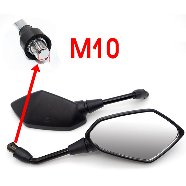 2PCS Motorcycle Bar End Mirrors Rearview Motorcycle Mirror 10MM Motorbike Rear View Mirror Acessorios Para Moto Dirt Pit Bike