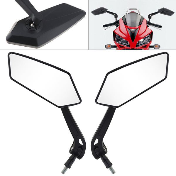 2pcs 10mm Universal Motorcycle Rearview Mirror Side Mirrors Side Mirror Left and Right for Motorbike Motorcycle
