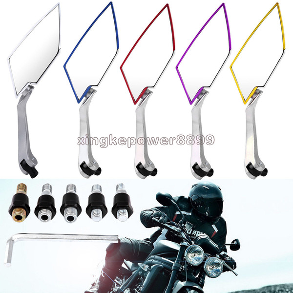 5 Color Universal Motorcycle Rearview Rear View Side Mirror 8mm 10mm