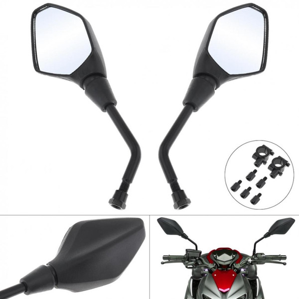 2 Pieces 31CM ATV Motorcycle Rear View Side Mirror Motorbike Left and Right Side Mirror with Fixed Seat