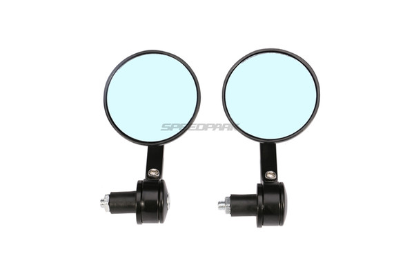Pacewalker-2Pcs Universal Motorcycle Accessories Mirror Aluminum Black 22mm 3