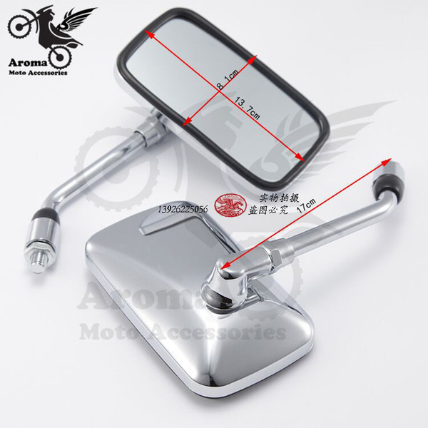 new chrome motorbike side mirror parts scooter rear view mirror sliver motocross backup mirrors moto rearview motorcycle