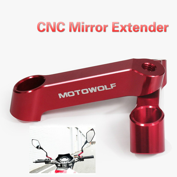 2 Pc 8/10mm Universal Motorcycle Mirror Mount Bracket Holder CNC Motorcycle Motorbike Rear View Mirror Extender Moto Accessories