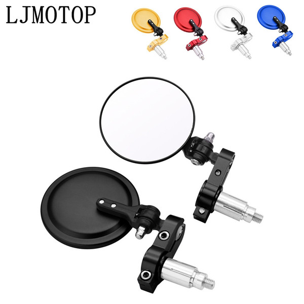 Universal Motorcycle Mirrors 3 Inch Round Folding Bar End Side Mirror for HYPERMOTARD 939 SP HYPERMOTARD 1100 620