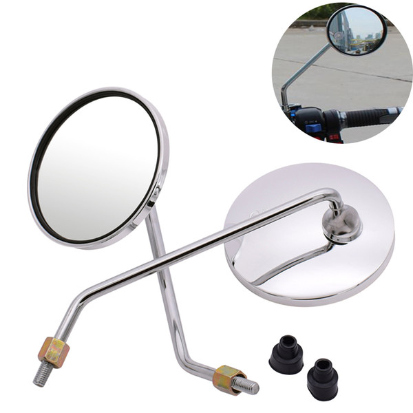 Universal Motorcycle Mirrors Round Mirror 8mm 10mm motorcycle accessories For BURGMAN 400 HAYABUSA GSXR1300 B-KING GT550