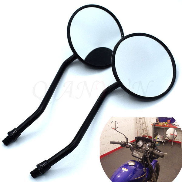 1 double circular motorcycle mirror universal 10 mm motorcycle rearview mirror For SPEED TRIPLE 675 STREET TRIPLE R
