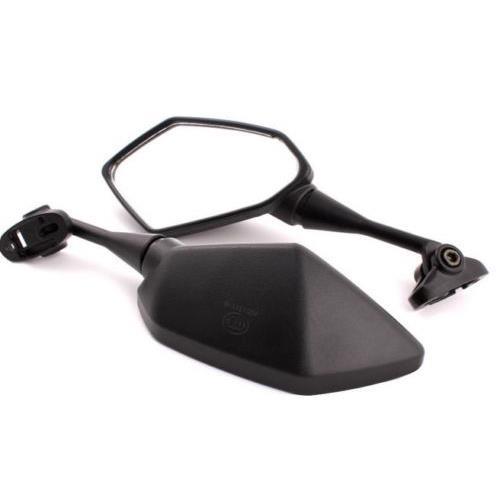 Black Universal Motorcycle Rearview Rear View Side Mirror 8mm 10mm Screw One Pair