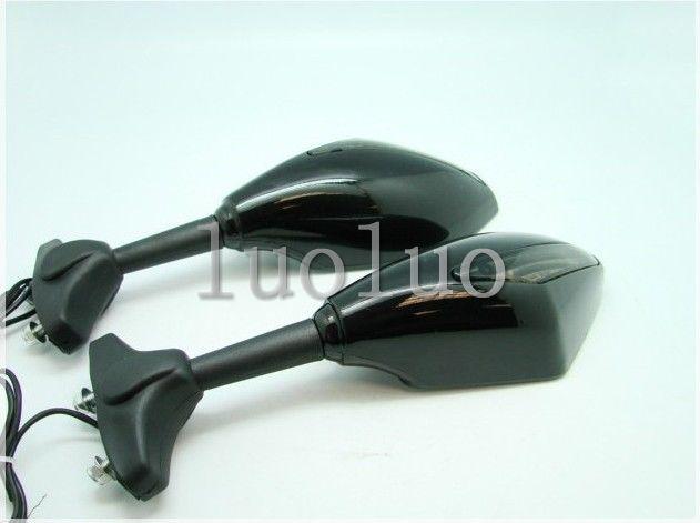 Freeshipping LED Turn Signals Integrated Mirrors for Kawasaki Ninja 250R 500 EX ZX6R ZX7 ZX9