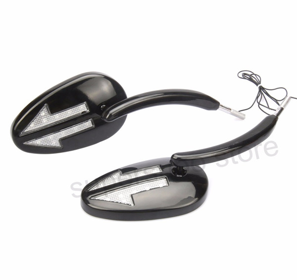 motorcycles LED Turn Signal mirror for harley road king Side street glide mirrors electra glide sideview mirrors touring models