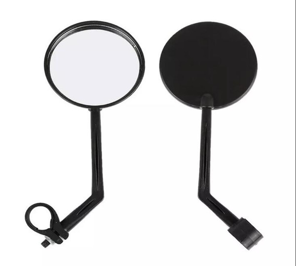 Adjustable Motorcycle Bicycle Handlebar End Glass Flexible Wide Angle Bike Rotatable Mirrors Rearview Reflective Cycling Kit