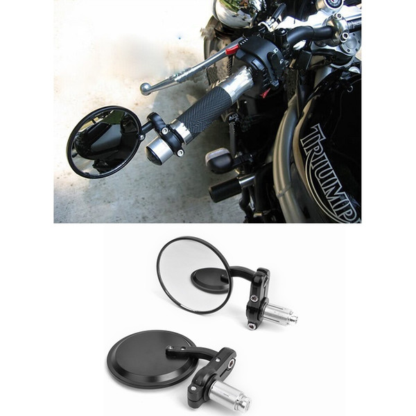 22MM 7/8 inch Handle Cool Accessory Universal Black Handle Bar End Rearview Mirror Motorcycle Parts