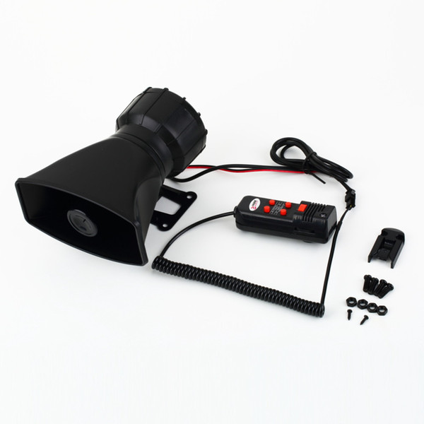 New Van Truck PA System 60W Loud Horn 12V Car Siren Auto Max 300dB 5 Sounds tone Auto Speaker Alarm New Dropping Shipping