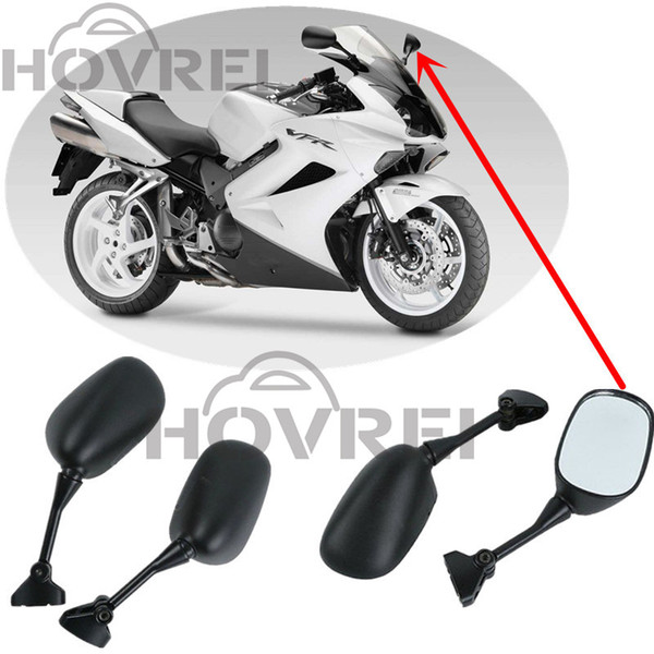 1Pair Motorcycle Accessories Black Rear View Mirror for HONDA VFR800 VFR 800 V-TEC 2002 2003 2004 2005 2006 2005 2006 2007 2008