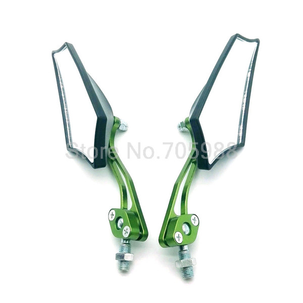 Green and black (can choose other color )Universal 8mm/10mm Screw motorbike rearview mirrors side mirrros for bicycle