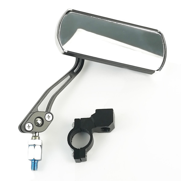 Wholesale-1 PCS Second Version Expanded Motorcycle & Bicycle Rearview Mirror Reflector Rectangle Mirror Wide Angle Horizon With Holder