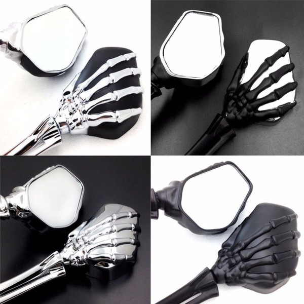 Motorcycle Rear View Mirror For Harley Heritage Springer Sportster Dyna Glide Softail V Rod CHROME Talon Skull Skeleton Mirrors
