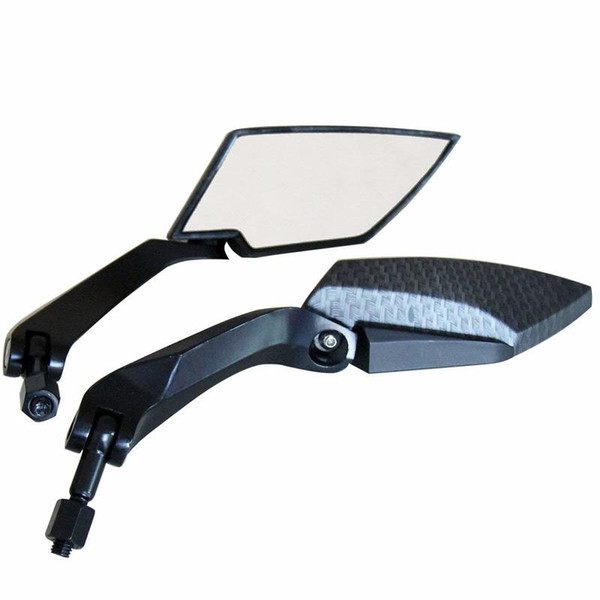 Black Carbon Fiber Motorcycle Rear View Side Mirrors for 2005 Suzuki Burgman 400 AN400 Universal Side Mirrors