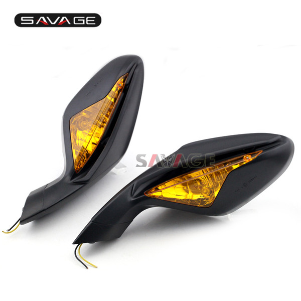 For MV Agusta F3 800/675 2012-2014 Motorcycle Side Rearview Rear View Mirrors with Turn Signals Blinker