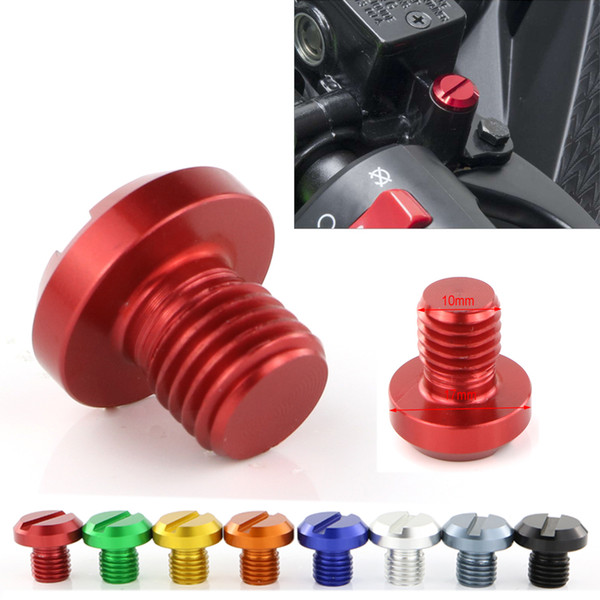 2 PCS M10*1.25 CNC Mirror Hole Plugs Aluminum For Yamaha FZ-09 FZ-07 MT-07 MT-09 MT-25 MT-03 FJ-09 Tracer900 XSR900 FZ1 FZ6