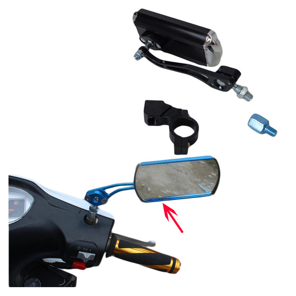 1 PCS Second Version Expanded Motorcycle & Bicycle Rearview Mirror Reflector Rectangle Mirror Wide Angle Horizon With Holder