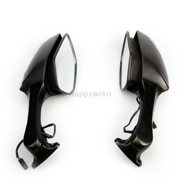 Motorcycle accessories Black Rear View Mirrors w/ Turn Signals For Ninja ZX10R ZX-10R 2011-2015
