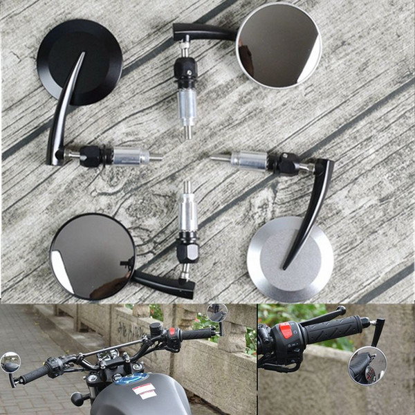 1pair CG retro motorcycle modified aluminum alloy CNC 22mm handle reflective mirror convex mirror anti-stun