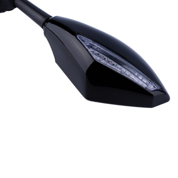 Universal Motorcycle LED Turn Signal Light Rearview side Mirror for honda for yamaha ATV motor Backup Mirror