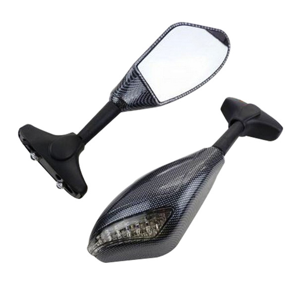 Motorcycle Carbon Turn Signal Integrated Mirror For YAMAHA YZF-R1 R1 1998 1999 2000 2001 R6S R6 LED TURN SIGNAL MIRRORS