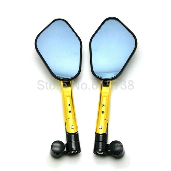 GOLD Universal Motorcycle Mirrors motorbike moto CNC Rearview side Mirror Aluminum For honda yamaha Kawasaki Suzuki Ducati