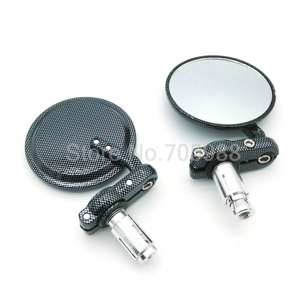 New CARBON FIBER MOTORCYCLE MIRRORS MOTORCYCLE BAR END MIRRORS carbon mirrors