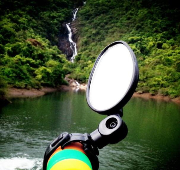 Black Bicycle Mirror Universal Handlebar ABS+Convex Mirror Rearview Mirror 360 degree Rotate Bike 1pc MTB for Cycling