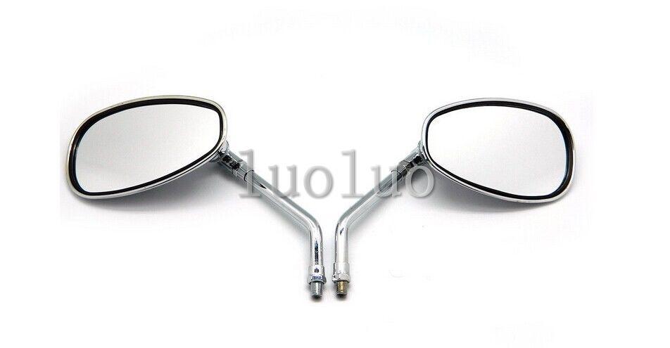 MOTORCYCLE CHROME CUSTOM REARVIEW SIDE MIRRORS 10MM ADAPTER MOUNT FOR HONDA SHADOW REBEL 250 NIGHTHAWK VT VTX 1300 180