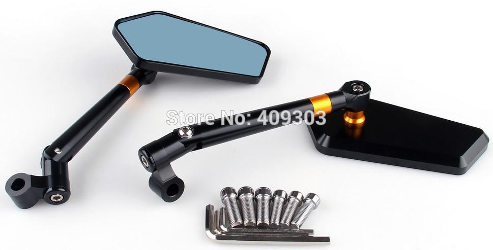 Universal motorcycle CNC Rear Side Mirrors Diamond ,Smooth surface,High quality two color