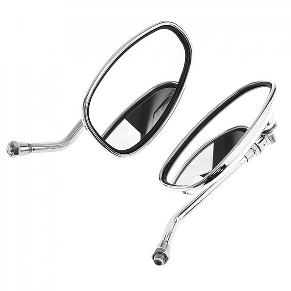 2pcs Motorcycle Mirror 10mm Modified Plated Motorbike E-Bike Mirror Motorcycle Rearview Back Side Mirrors for Moto