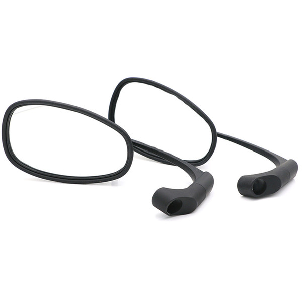 Universal Motorcycle Rearview Side Mirror Black Retro Oval For GN/ CG Racer Custom