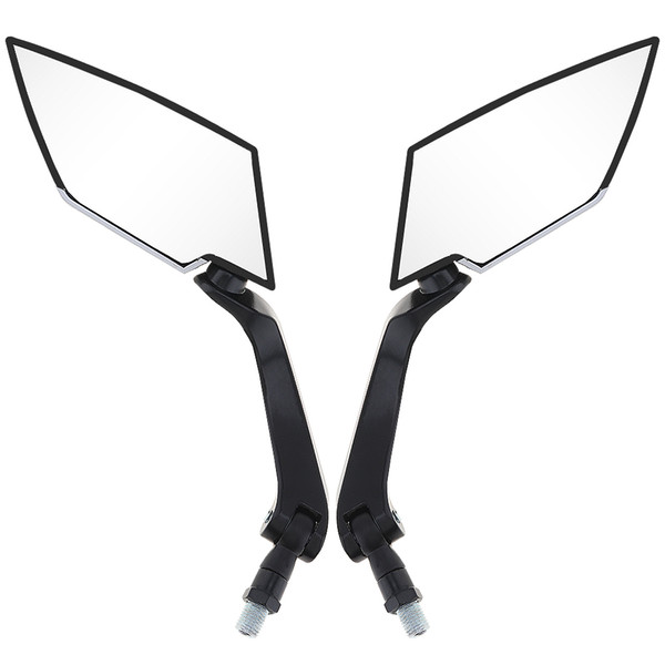2pcs 10mm Modified Universal Plastic Shell Aluminum Rod Rearview Mirror for Motorcycles MFF_20Q