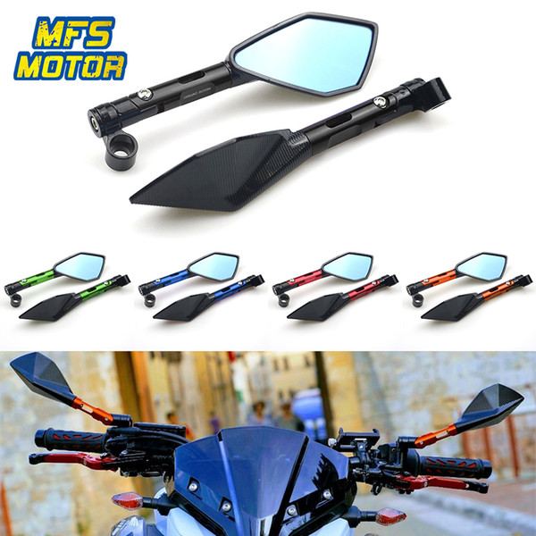 8mm 10mm Universal Motorcycle CNC Aluminum Side Mirror Rearview Mirrors Fit For All Models Street Sports Bike Chopper ruiser