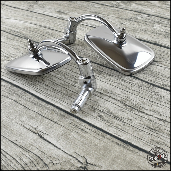 universal cafe racer mirror motorcycle stainless steel rearview mirror vintage motorcycle handle bar rearview mirror