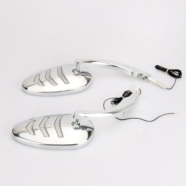 Sequential LED Turn Signal Mirrors for harley dyna arrow led turn signal mirror for harley sportster led mirrors chromed