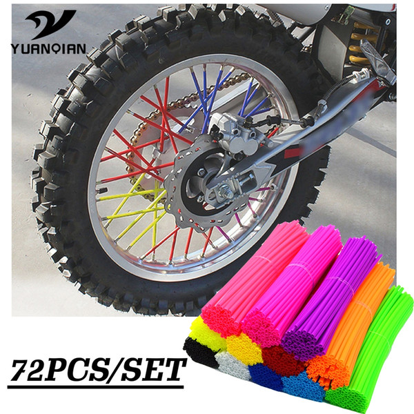 72 pcs Universal Moto Dirt Bike Enduro Off Road Wheel RIM Spoke Skins covers for Klx250s VERSYS 650 1000 KLR650 KL650