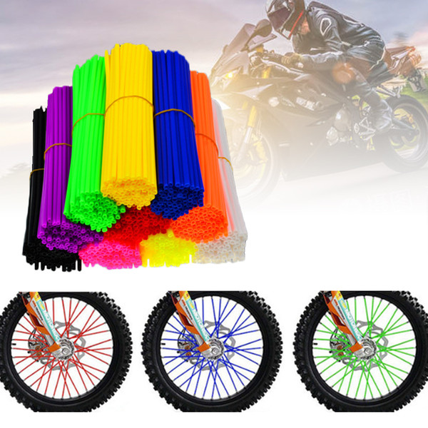 Motorcycle Accessories 72 Pcs Universal Spoke Skins Covers Dirt Bikes Motorcycle Wheel Spoke Decoration Protection Cover