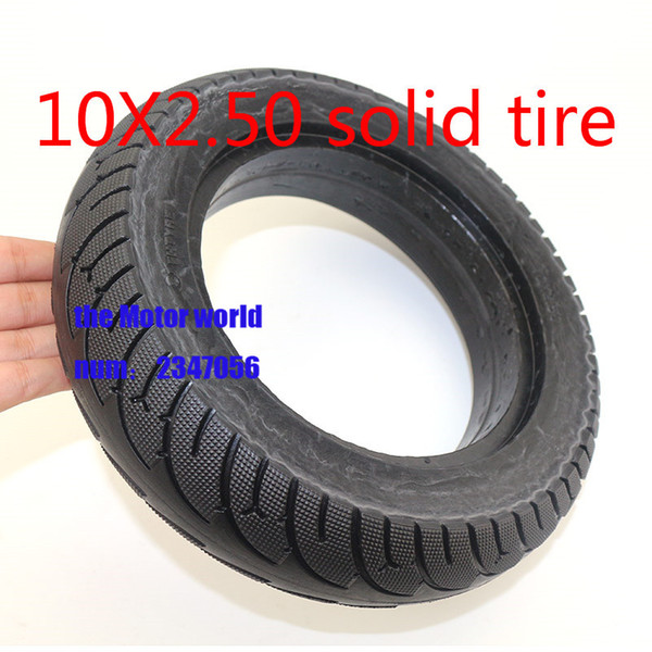 10 inch Electric Scooter Accessory 10x2.50 Solid Wheel Tyres Tyre Inflation Free for 8/10 inch Electric Scooter Accessory